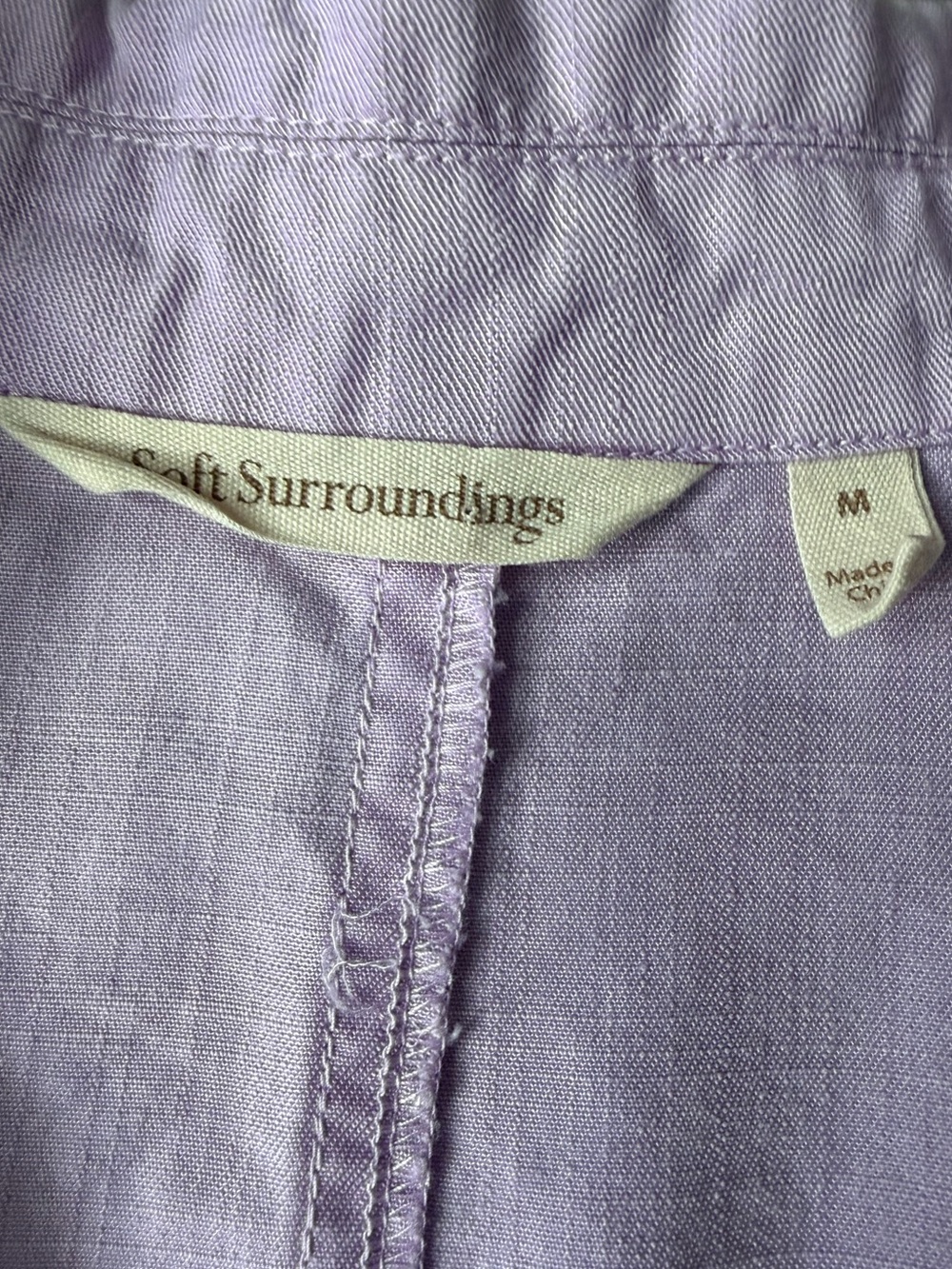 Soft Surroundings- 100% Tencel Lilac Button-Front Utility Tunic Jacket - Picture 2 of 8